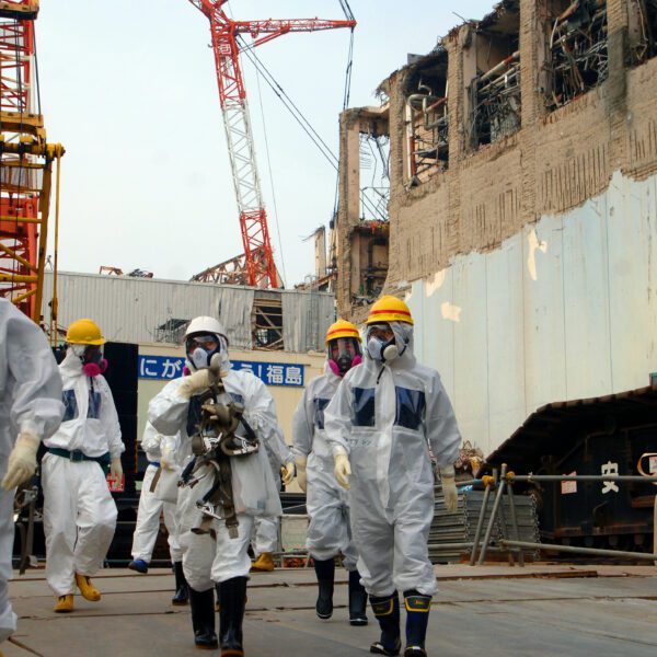IAEA personel at Fukushima.